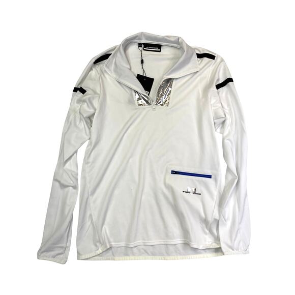 NWT J.Lindeberg JL Lev Golf Mid Layer, White Silver, Medium, 165$ - Picture 2 of 6